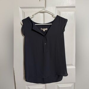 LOFT Women's Gray Sleeveless Blouse | NWT
